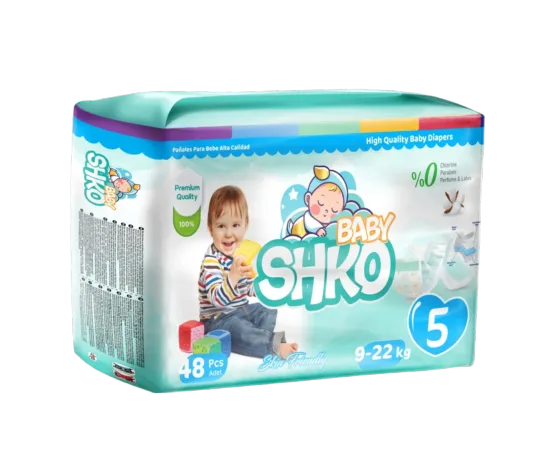 BABY SHKO Baby Diapers, Size 5, Junior, 9 - 22 kg, 48 PCS