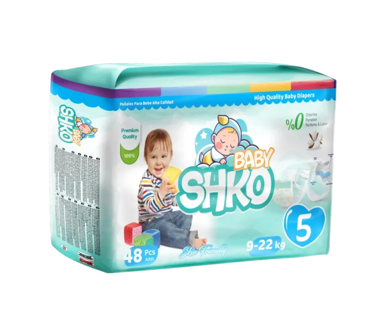 BABY SHKO Baby Diapers, Size 5, Junior, 9 - 22 kg, 48 PCS