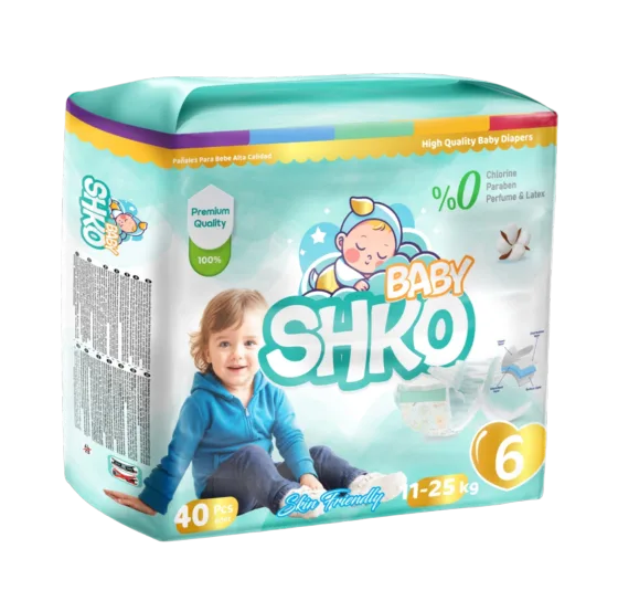 BABY SHKO Baby Diapers, Size 6, Junior Plus, 11 - 25 kg, 40 PCS