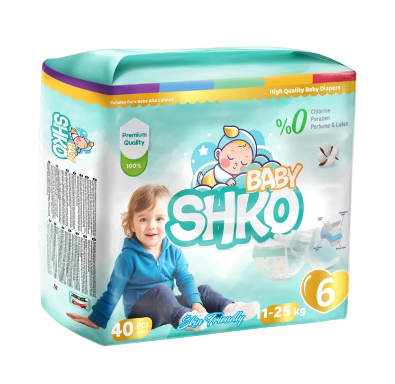 BABY SHKO Baby Diapers, Size 6, Junior Plus, 11 - 25 kg, 40 PCS