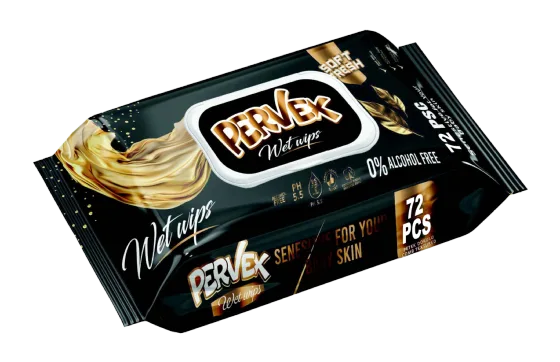PERVEX Soft Wet Wipes with Oud Extract, 72 PCS