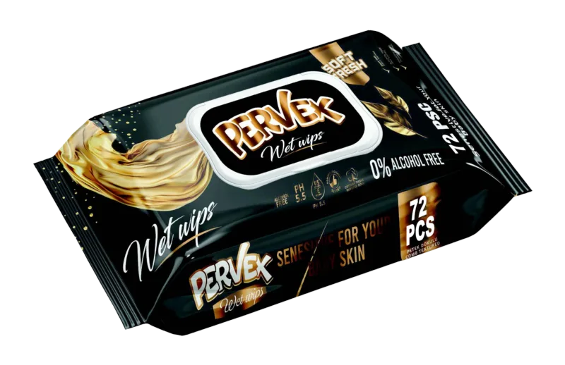 PERVEX Soft Wet Wipes with Oud Extract, 72 PCS