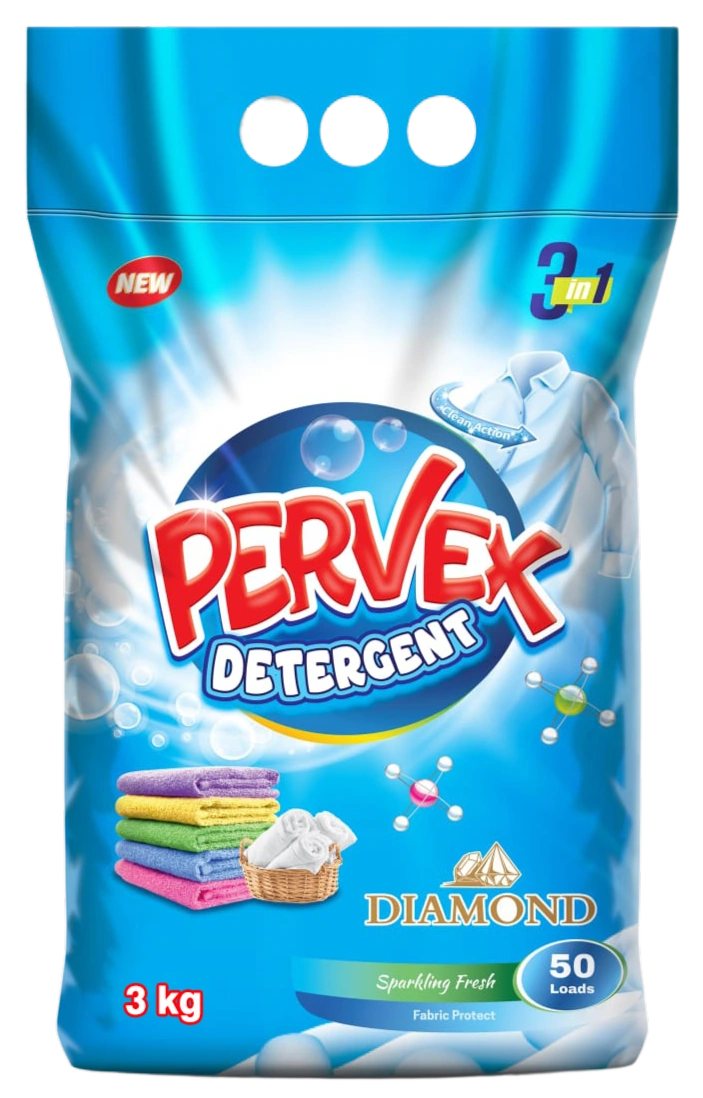 PERVEX Detergent Powder, Diamond - Matic, 3 kg 