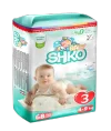 BABY SHKO Baby Diapers, Size 3, Midi, 4 - 9 kg, 68 PCS