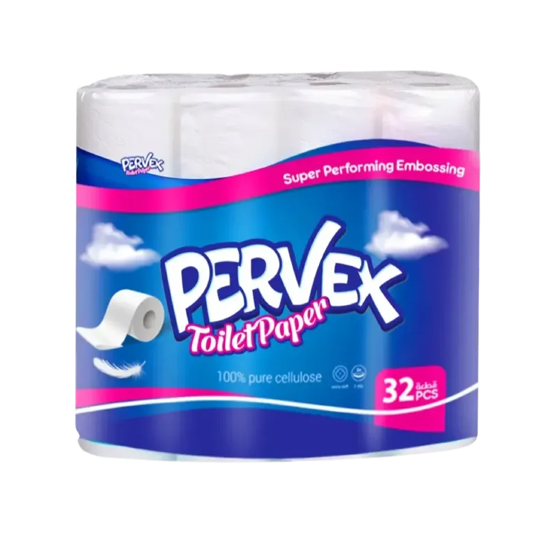  Cellulose Toilet Paper 2 Ply, 32 Rolls (115 Sheets/Roll)