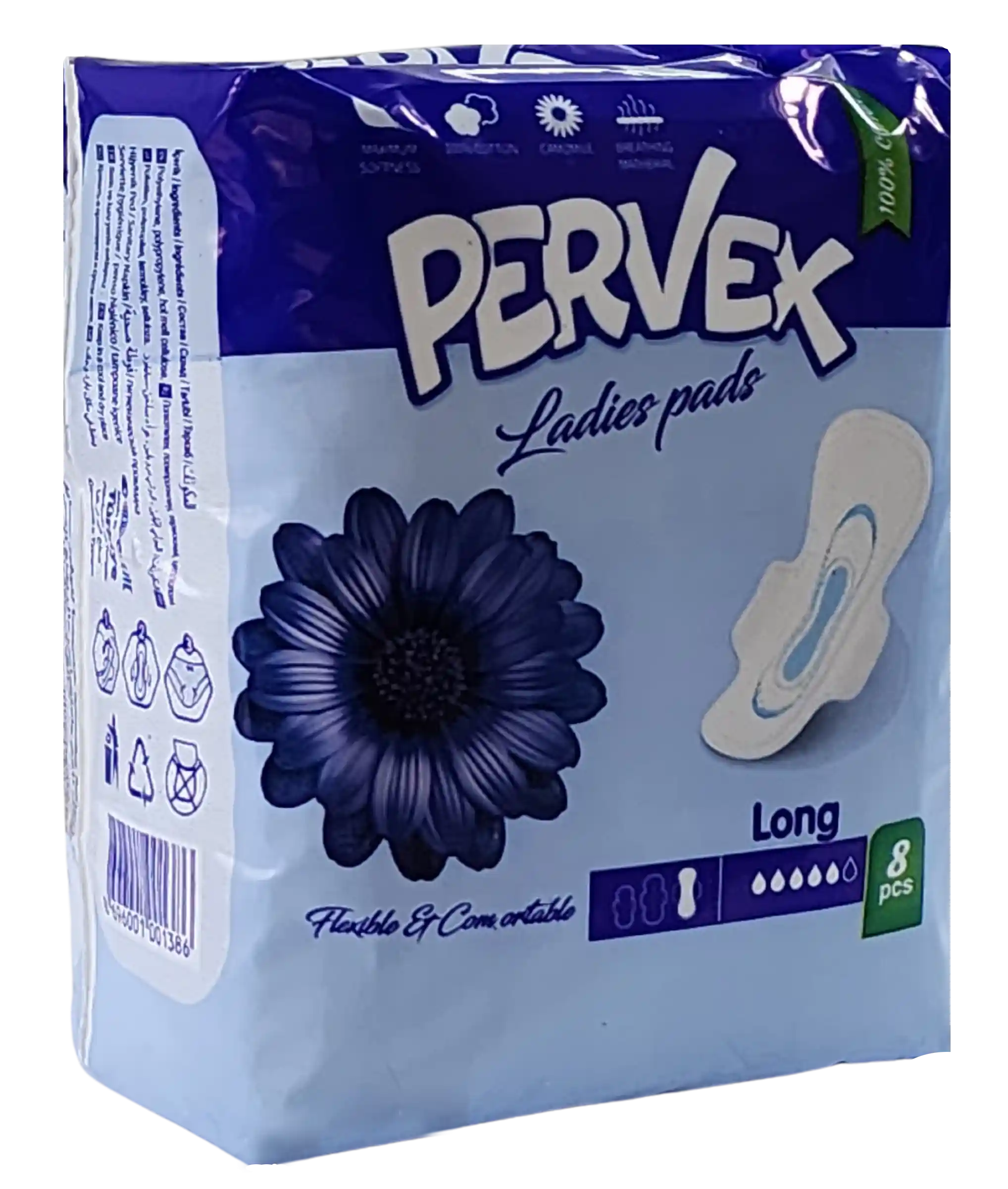 Ladies Pads Long, 8 PCS