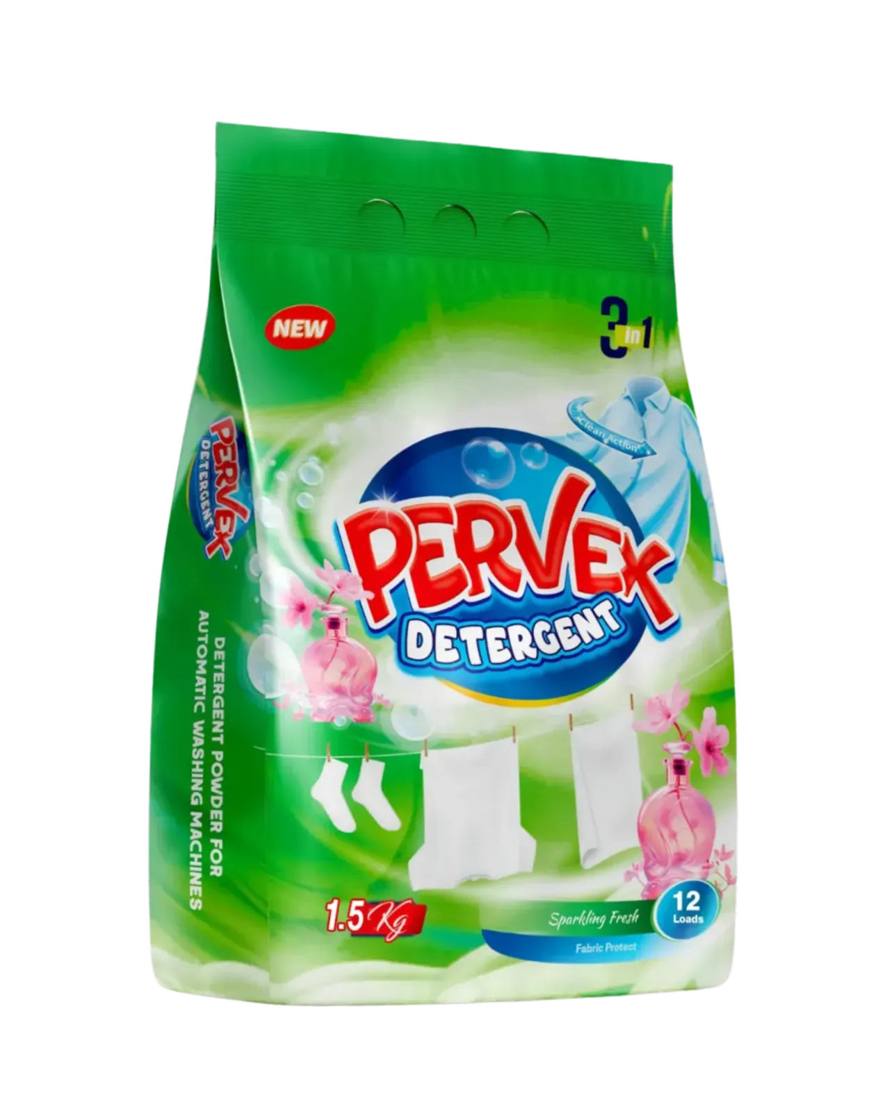 PERVEX Detergent Powder, Matic, 1.5 kg 